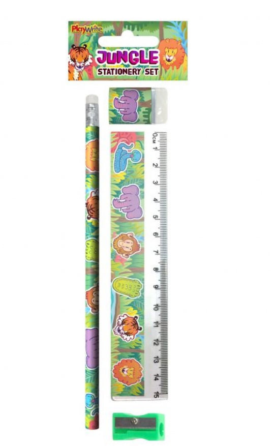 Jungle 4 Piece Stationery Set