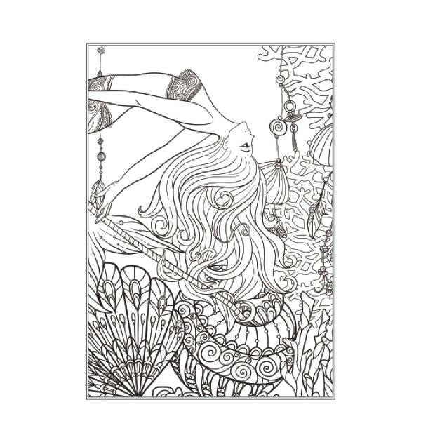 A4 Fashion Fantasy Colouring Book - Assorted Stylish Fantasy Themes High Quality