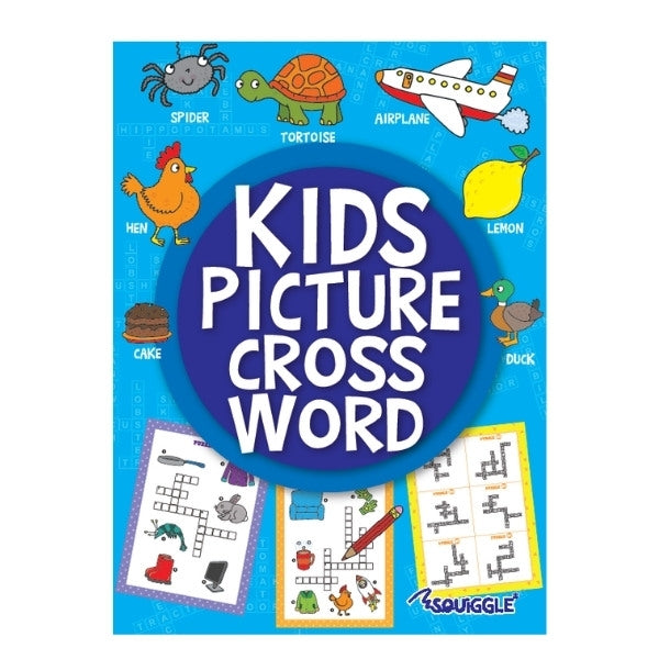 Kids Picture Crossword Puzzle Book - Single Assorted Crossword Puzzles Engaging Children's Entertainment