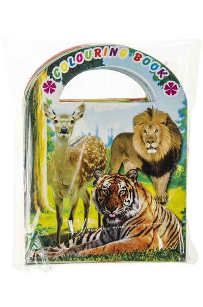 6 Assorted Sticker & Colouring Books With Handles