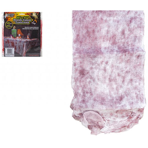 Halloween Bloody Gauze Decoration - 60" x 84" Creepy Haunted House Prop Spooky Party Accent Scary Halloween Decor