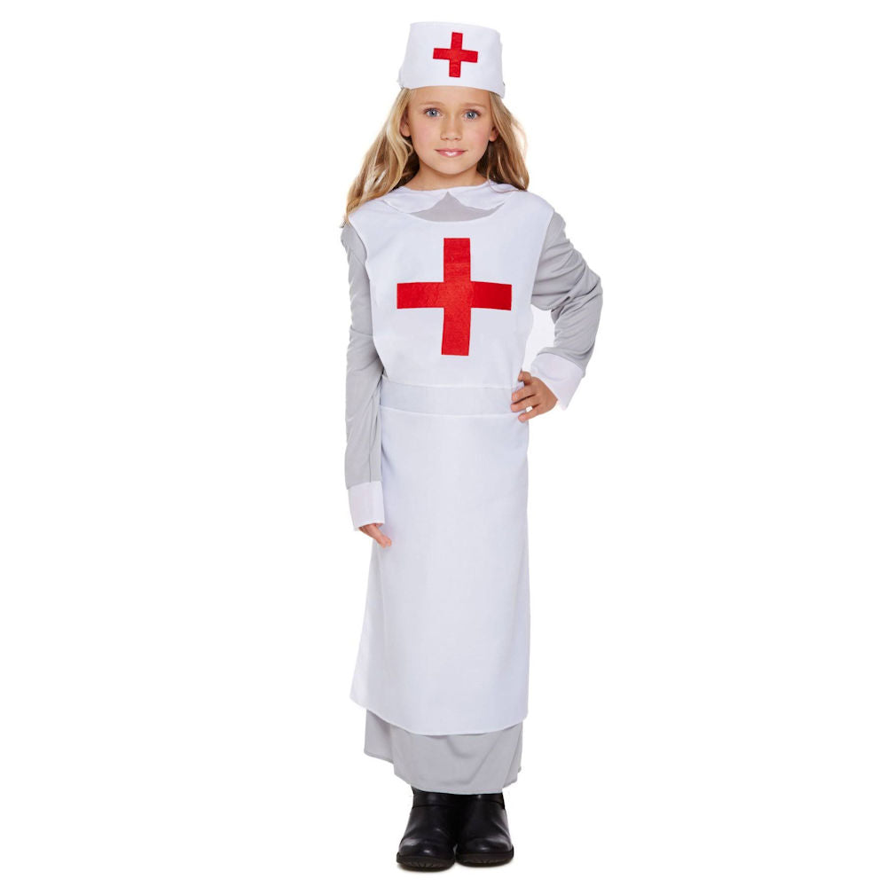 Child World War Nurse Costume - 10-12 Years