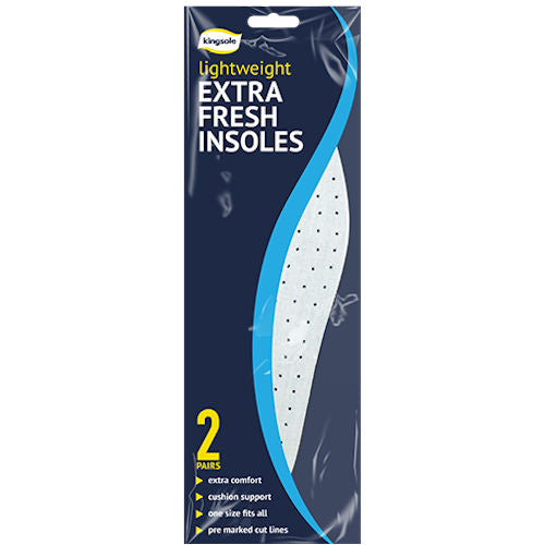 Extra Fresh Insoles 2 Pack - Odour-Control Shoe Inserts for All-Day Comfort