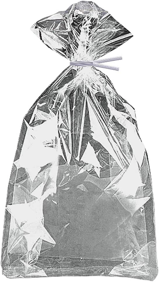 10 Silver Foil Cellophane Gift Bags