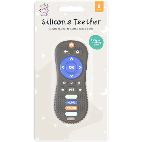 Remote Control Silicone Baby Teether - Soft Safe Teething Toy Babies Easy Hold BPA-Free