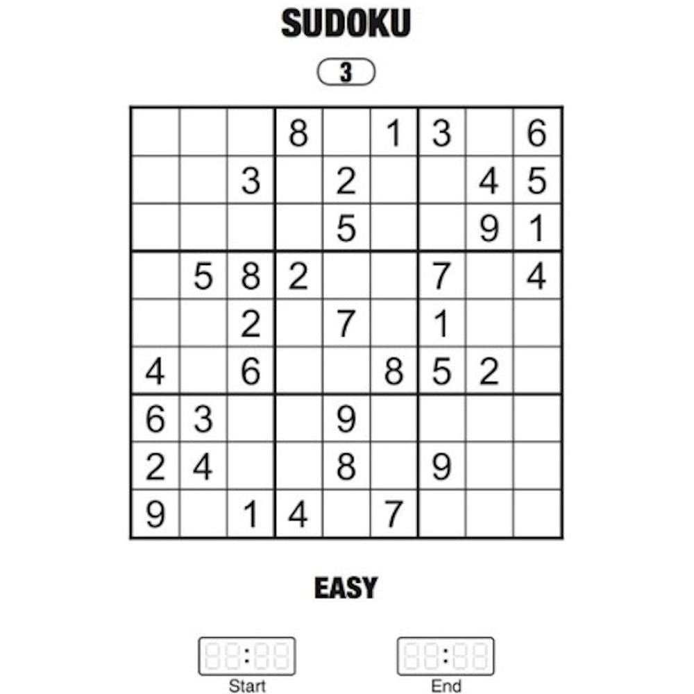 Travel Size Sudoku Book - Assorted Compact Puzzles High Quality