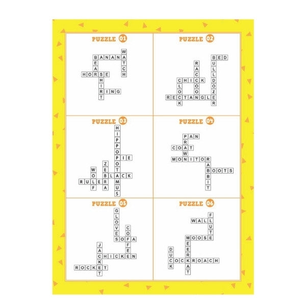 Kids Picture Crossword Puzzle Book - Single Assorted Crossword Puzzles Engaging Children's Entertainment