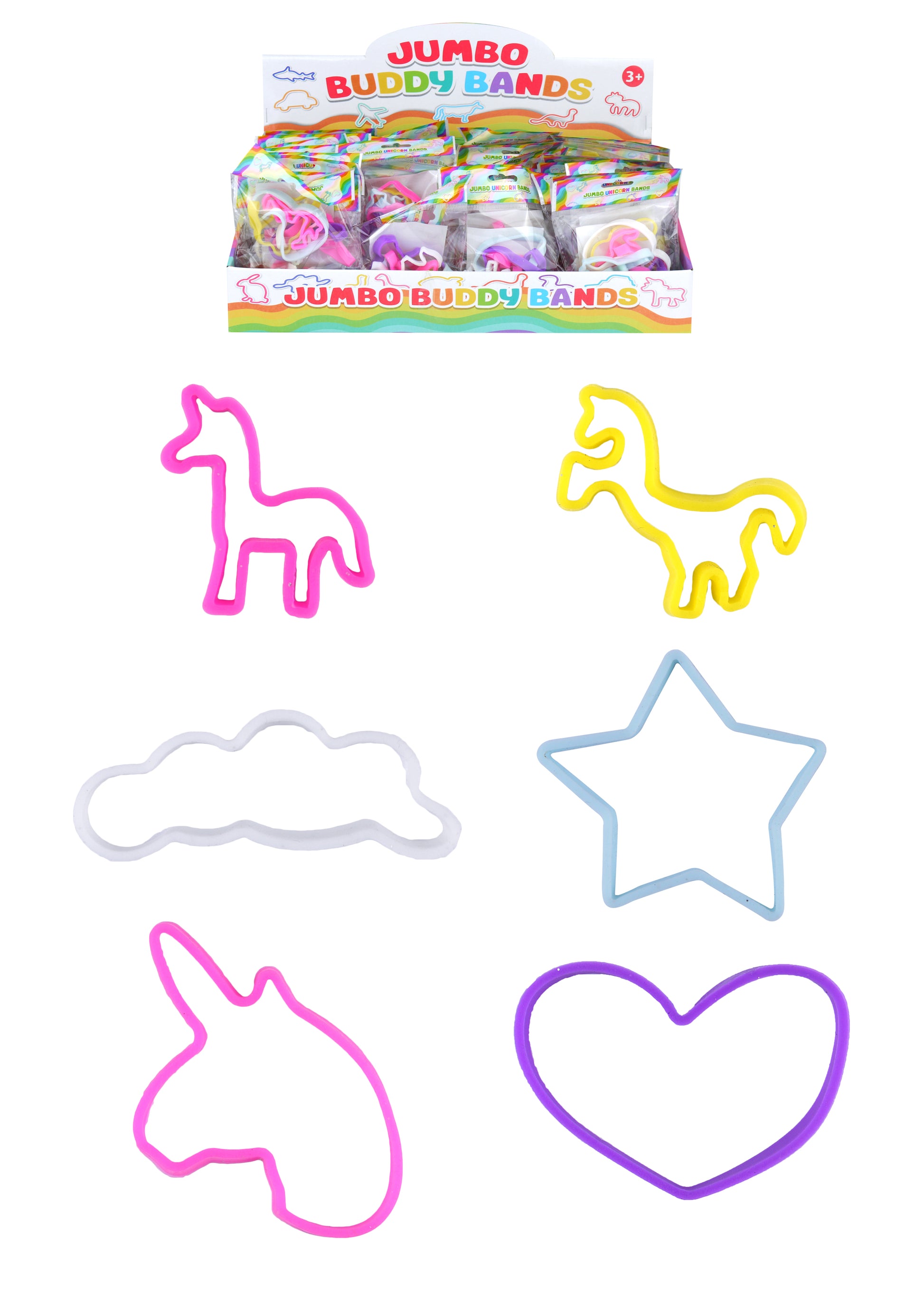 6 Jumbo Unicorn Bands