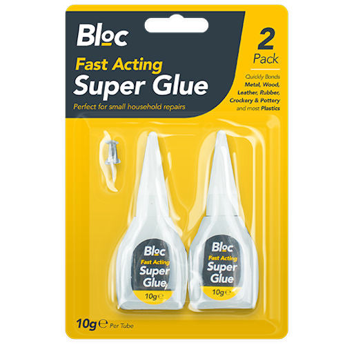 Superglue 2 Pack - Strong Adhesive Bonding Agent for Multipurpose Use, Quick-Drying Formula