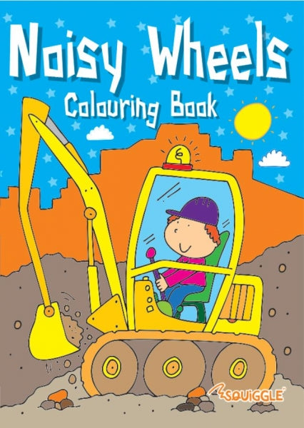 Space or Noisy Wheels Colouring Book