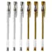 Silver & Gold Gel Pens - 6 Pack Metallic Ink Writing Drawing