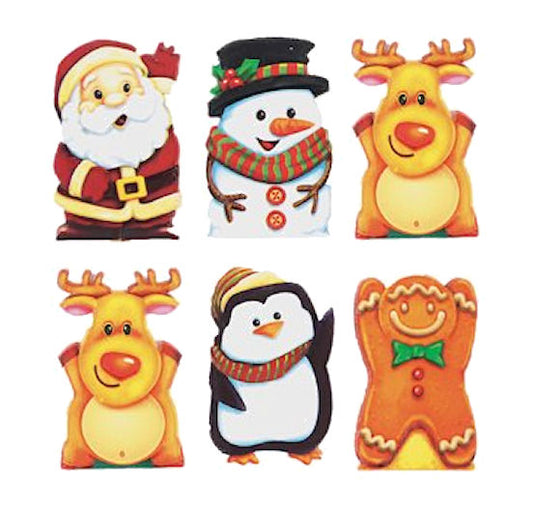 6 Christmas Finger Puppets