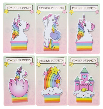 6 Unicorn Finger Puppets