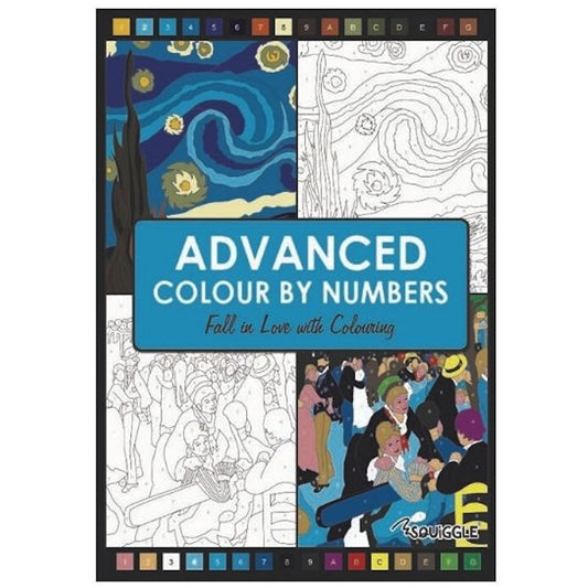A4 Advanced Colour By Numbers Book - Intricate Patterns High Quality Paper Relaxing Art Therapy