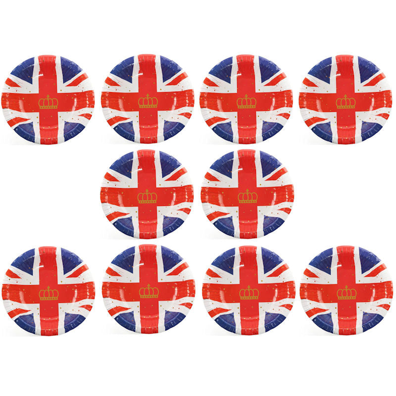 10 Union Jack Small 7.5" Paper Bowls