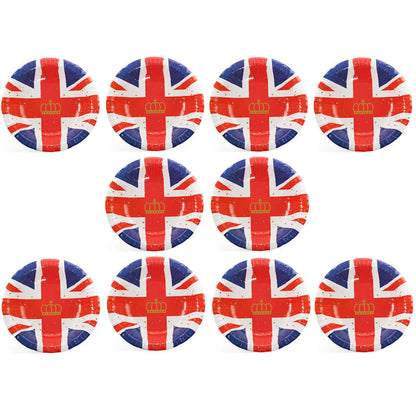 10 Union Jack Small 7.5" Paper Bowls