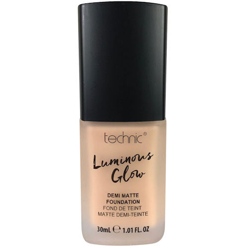 Technic Cosmetics Luminous Glow Demi Matte Medium Coverage Foundation Beige - Makeup Beauty Demi-Matte Foundation