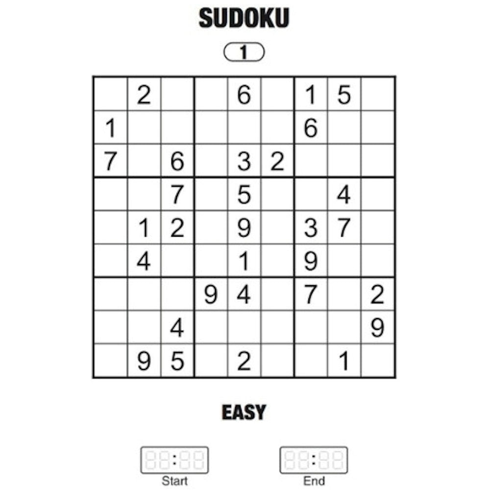 Travel Size Sudoku Book - Assorted Compact Puzzles High Quality