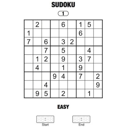 Travel Size Sudoku Book - Assorted Compact Puzzles High Quality