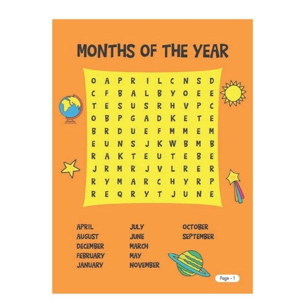Kids Word Search Puzzle Book - Single Assorted Engaging Word Search Puzzles Children's Entertainment