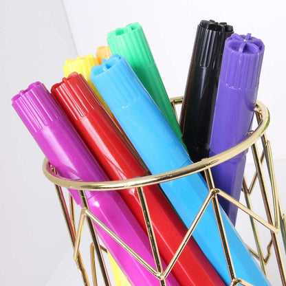 Jumbo Fibre Colouring Pens - 8 Pack Assorted Bright Colours Drawing Art Supplies Quick Drying