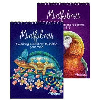 A5 Spiral Advanced Colouring Book - Assorted Intricate Designs Spiral Binding High Quality Paper Relaxing Art Therapy