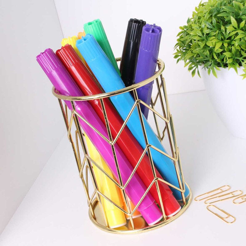 Jumbo Fibre Colouring Pens - 8 Pack Assorted Bright Colours Drawing Art Supplies Quick Drying