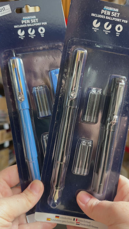Fountain Pen & Ballpoint Pen Set - Assorted Writing Instruments Elegant Office Supplies Gift Set