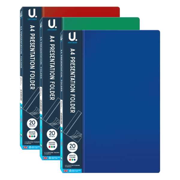 A4 Presentation Folder - Single Assorted Presentations Reports Assorted Colours