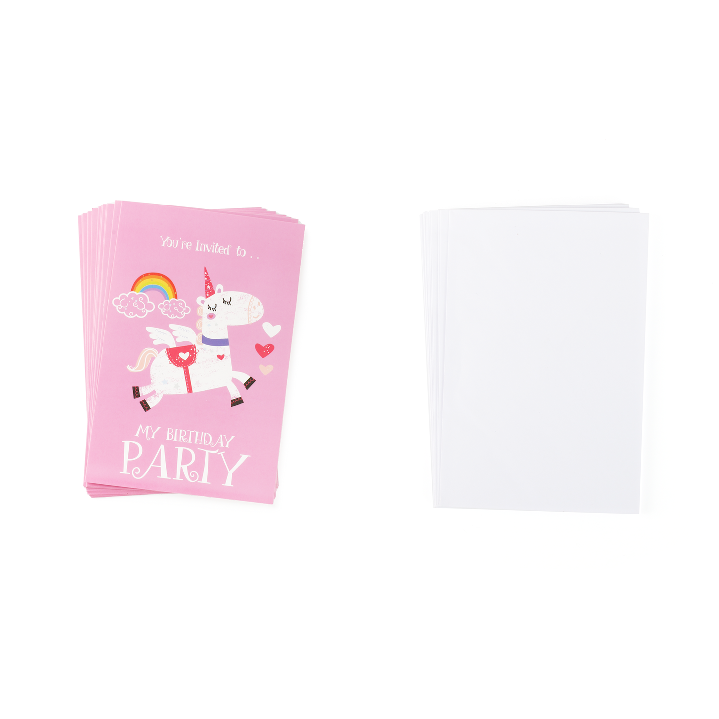 16 Unicorn Party Invites & Envelopes