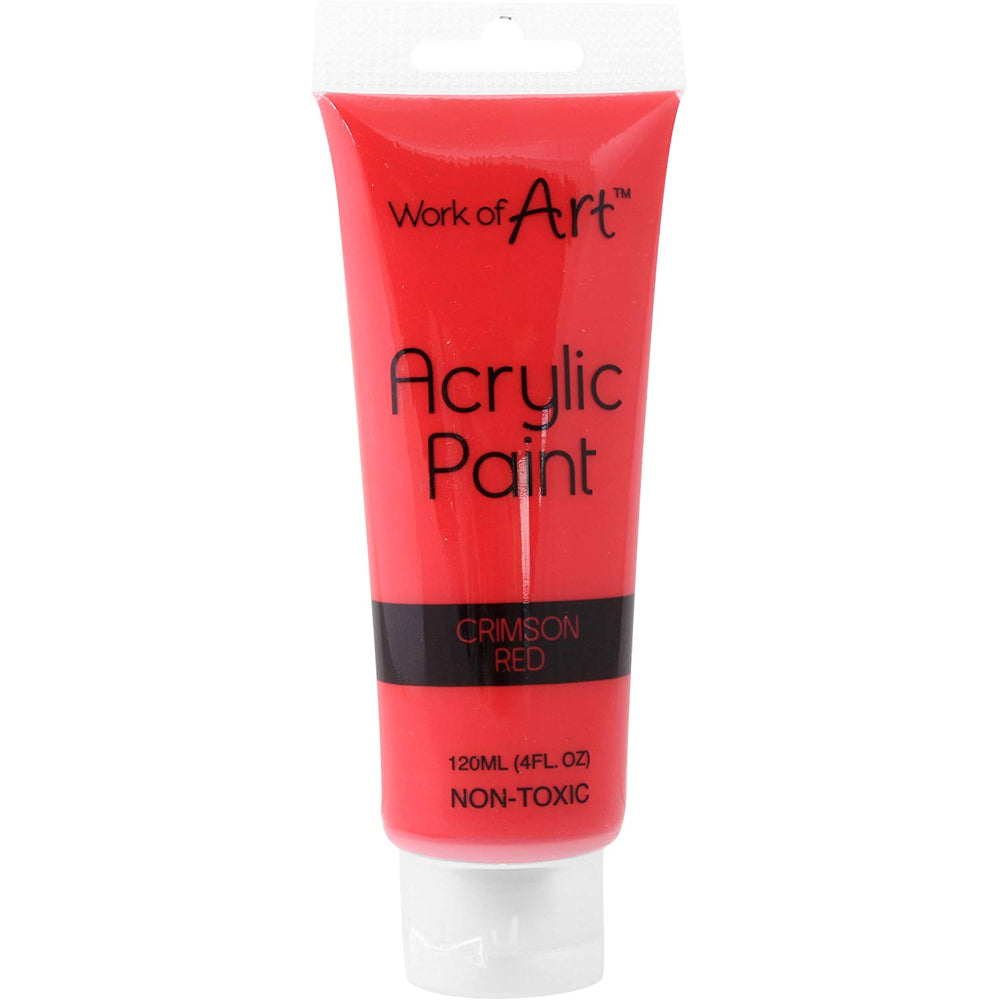 Red Acrylic Paint - 120ml Bright Colour Art Supplies Crafting Painting