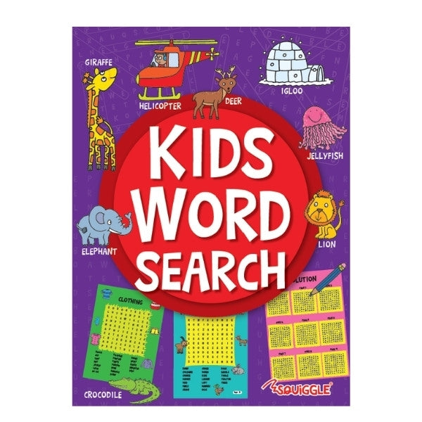 Kids Word Search Puzzle Book - Single Assorted Engaging Word Search Puzzles Children's Entertainment