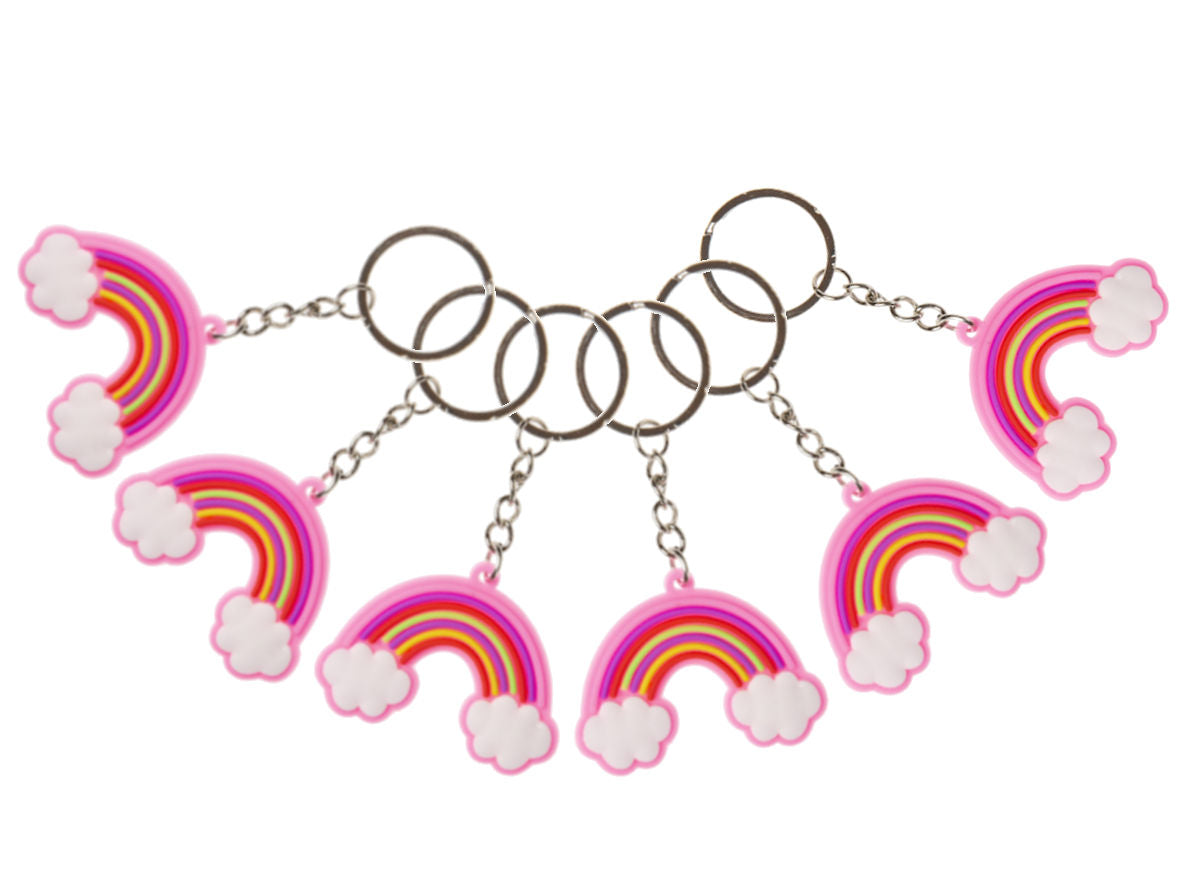 6 Rainbow Keychains