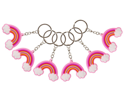 6 Rainbow Keychains