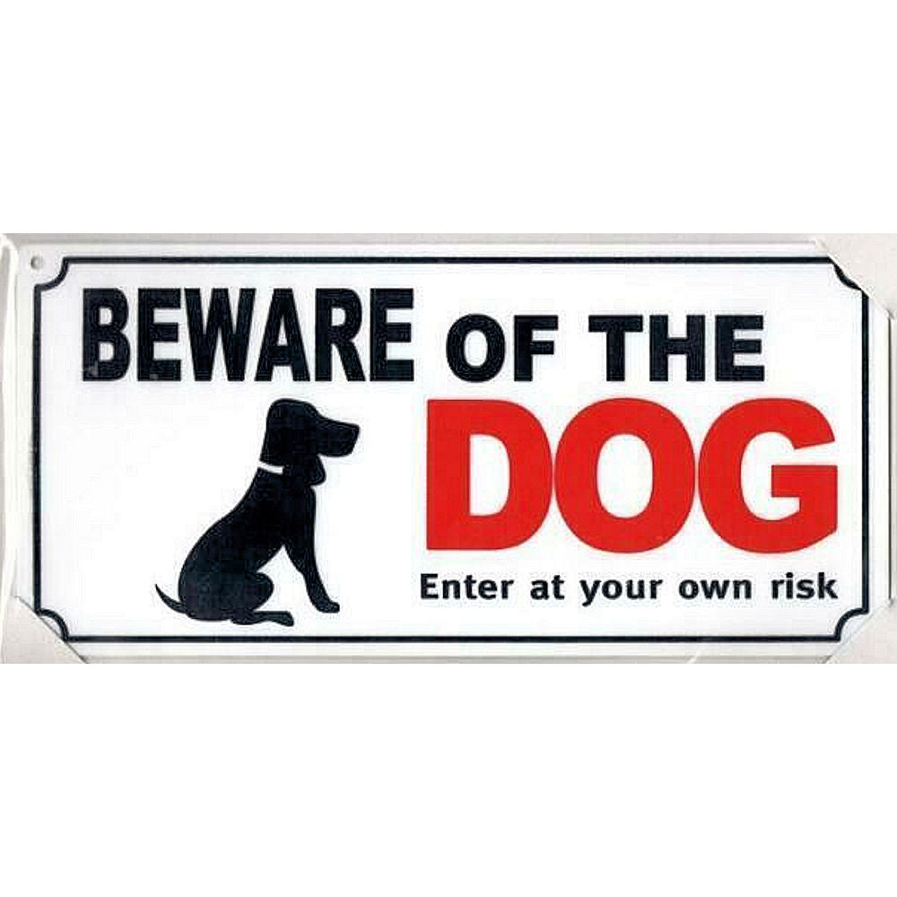 Beware of the Dog Sign - Durable Weatherproof Clear Warning Easy to Install Indoor Outdoor Use