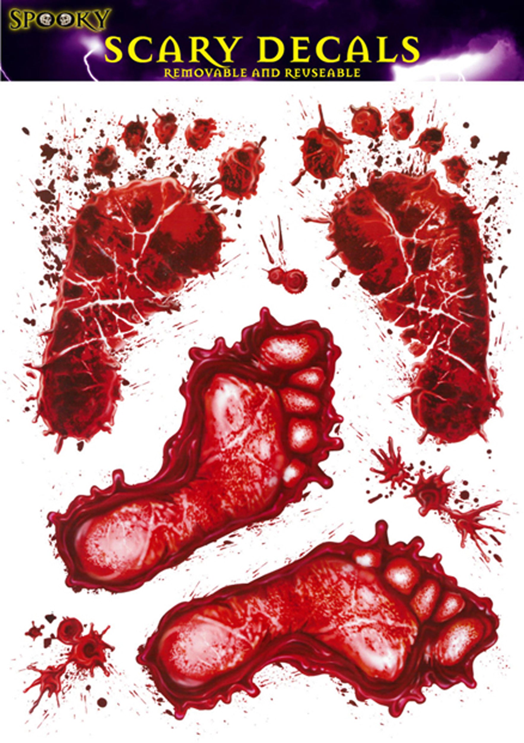 Foot Print Scary Decals