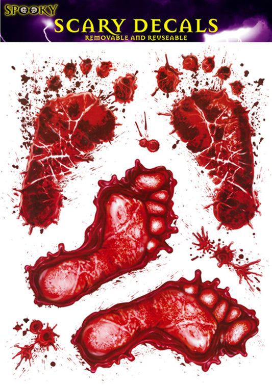 Foot Print Scary Decals