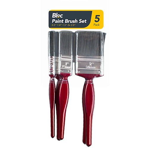 Paint Brushes 5 Pack - DIY Decorating Assorted Sizes for Home Improvement Projects