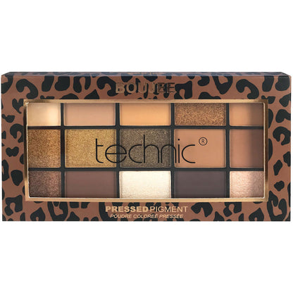 Technic Cosmetics 15 Colour Pressed Pigment Eyeshadow Palette Boujee - Makeup Beauty Glamour Vibrant Shades Palette