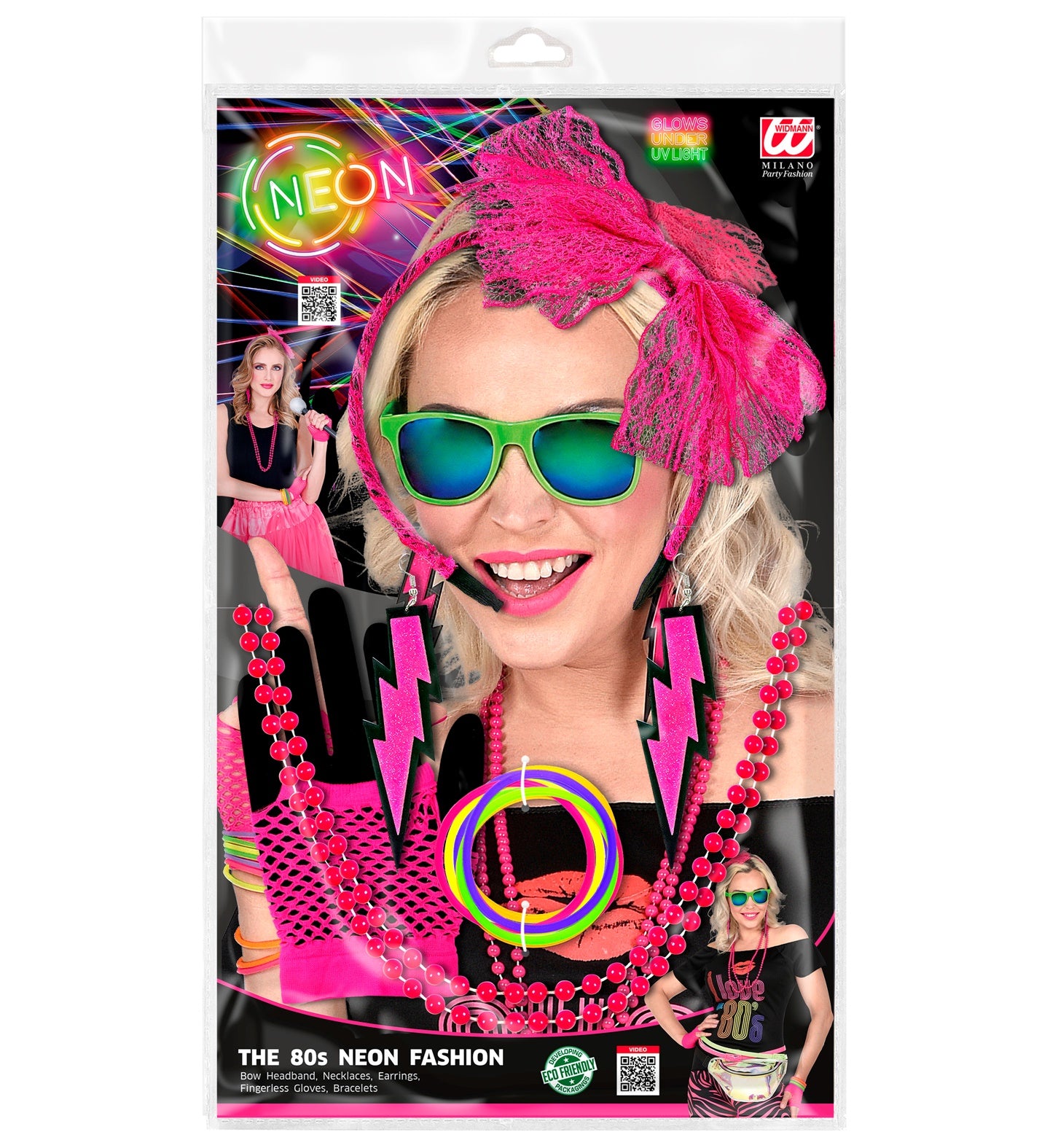 Neon Pink The 80s Fashion Accessories