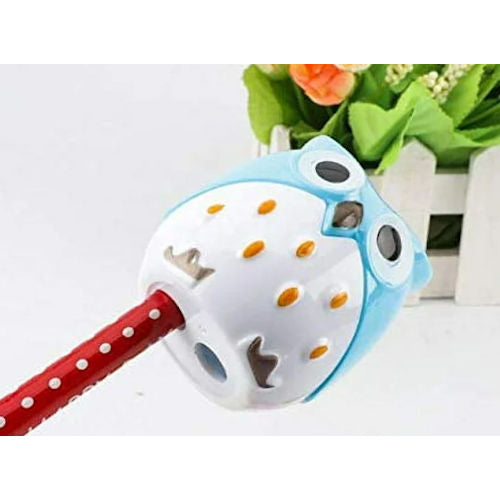 Cute Owl Pencil Sharpener - Assorted Colours Two Hole Kids School Stationery