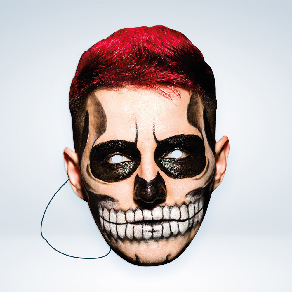 Day Of The Dead Man Red - Party Mask