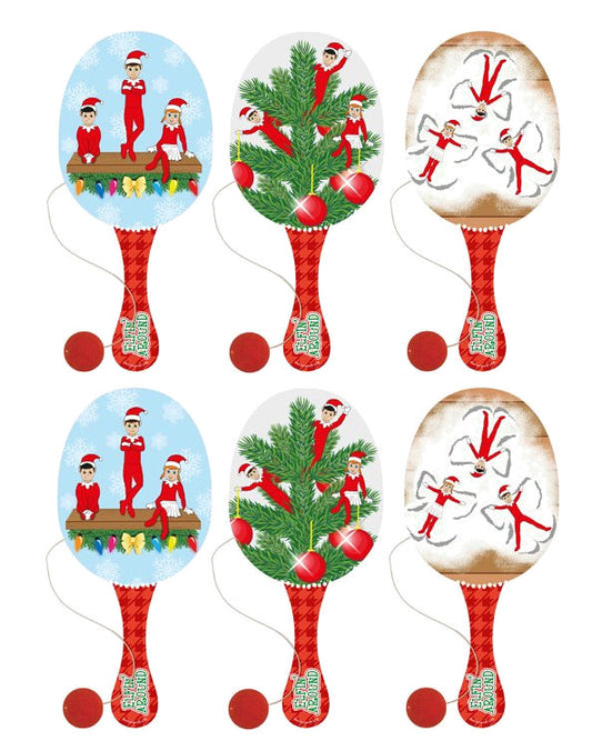 6 Elfin' Around Wooden Paddle Bats