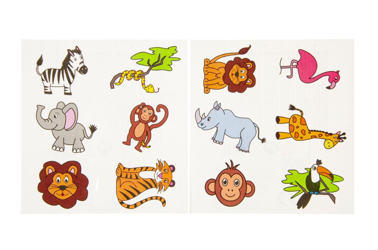 Wild Animal Tattoo Sheet