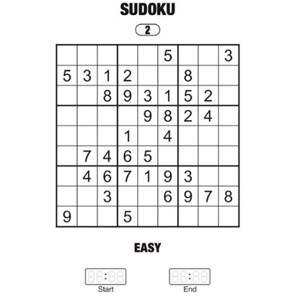Travel Size Sudoku Book - Assorted Compact Puzzles High Quality