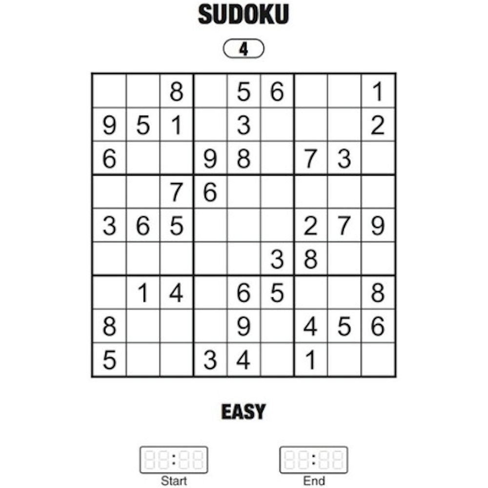 Travel Size Sudoku Book - Assorted Compact Puzzles High Quality