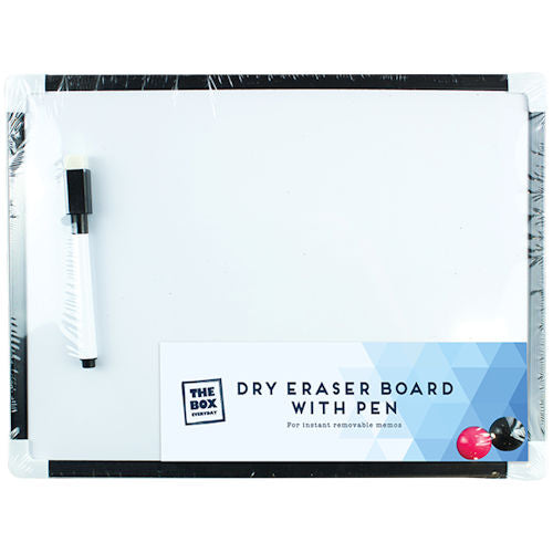 White Board & Pen Set 4 Piece - Magnetic Dry Erase Board Marker Eraser Kit