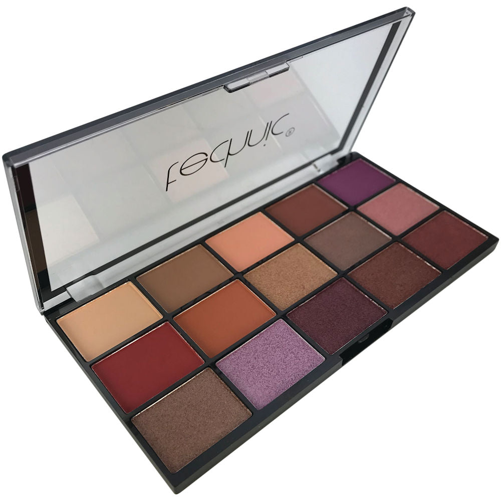 Technic Cosmetics 15 Colour Eyeshadow Palette BAS7 Peanut Butter & Jelly - Makeup Beauty Glamour Vibrant Shades Palette