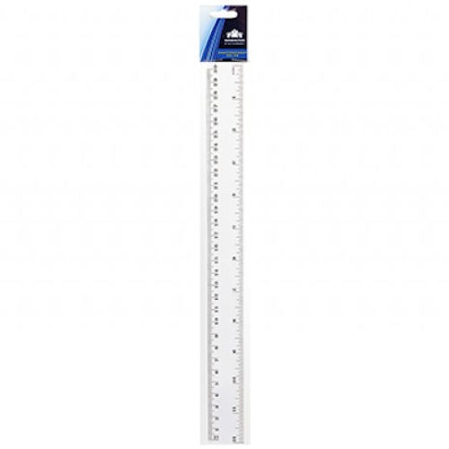 Clear Plastic Shatterproof Ruler 12" - School Stationery Measure Tool