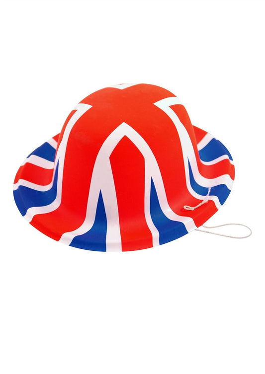 Mini Union Jack Plastic Bowler Hat
